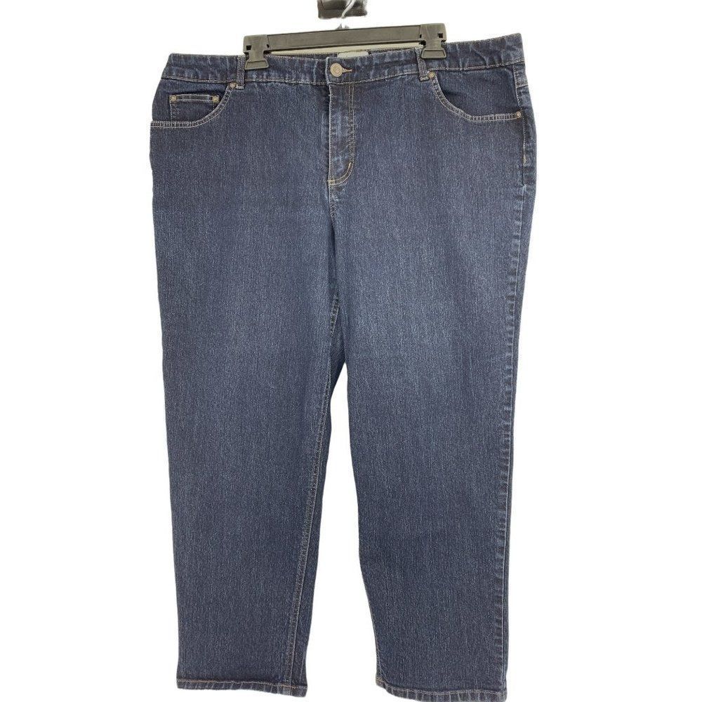 Womens JMS by Hanes Classic Fit Jeans Stretch Size 24 WS Plus Short Ankle 1072